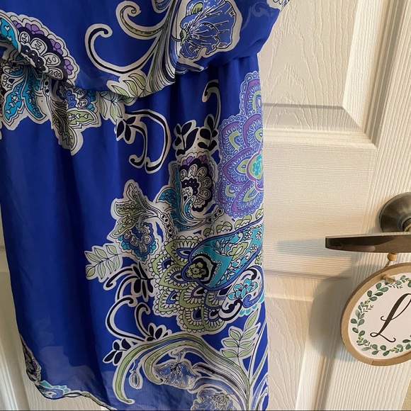 🌺 2 for $23 🌺 Sweet Storm Royal Blue Paisley Print Dress - Picture 3 of 9